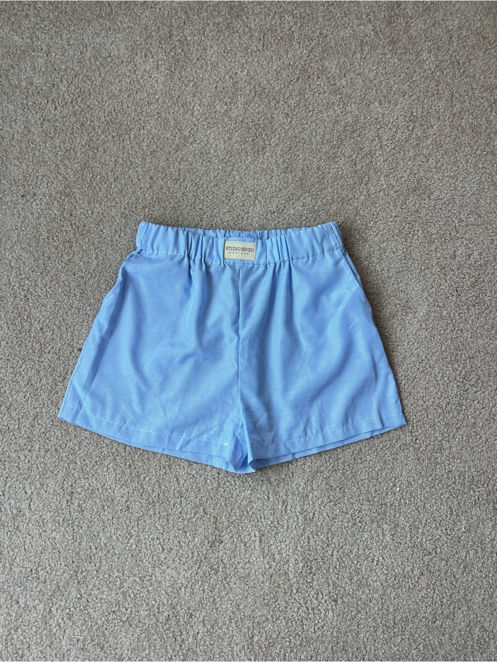 Light Blue Women's Studio Seven Elastic Waist Shorts
